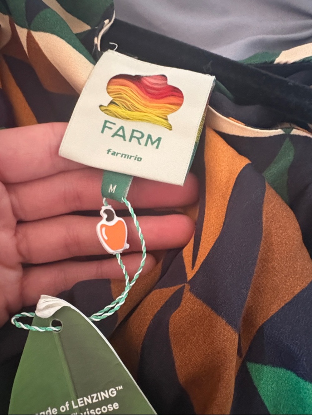 Farm Rio Geometric Kaleidoscope Slip Maxi Dress NWT Size Medium - Picture 7 of 7